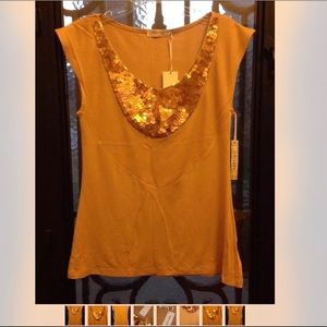 NWT VERTIGO PARIS Women’s Sequin Top Sz L